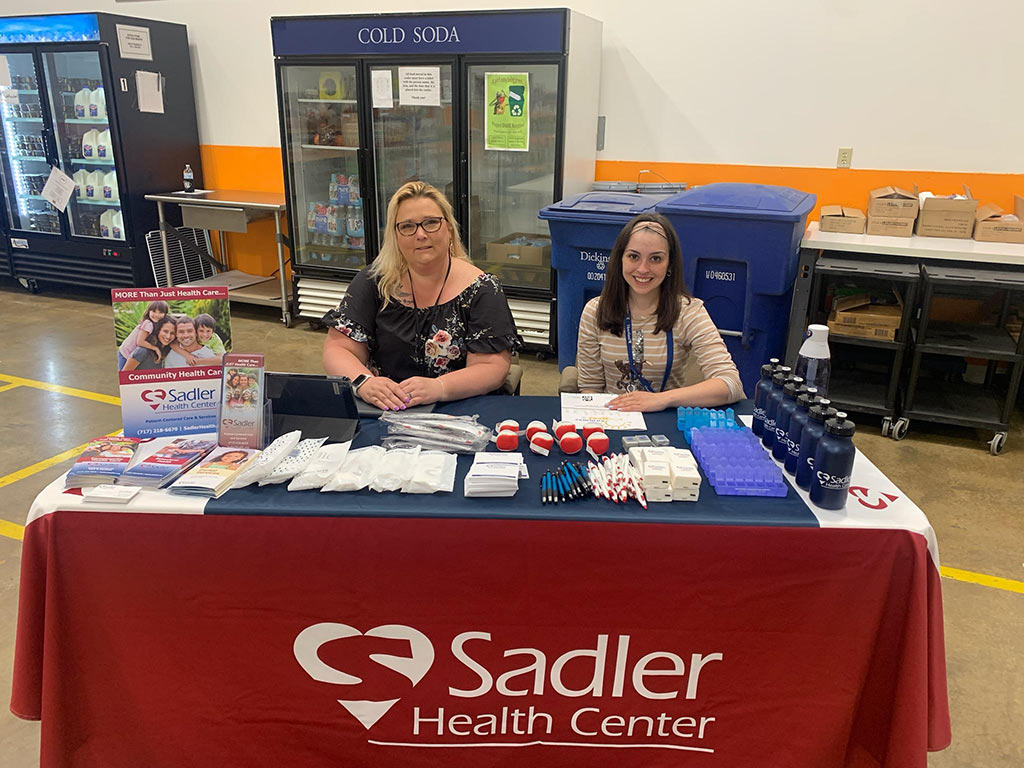 A Sadler booth at a community event